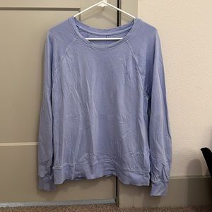 Athleta Light Blue/ Periwinkle Crewneck Pullover Top